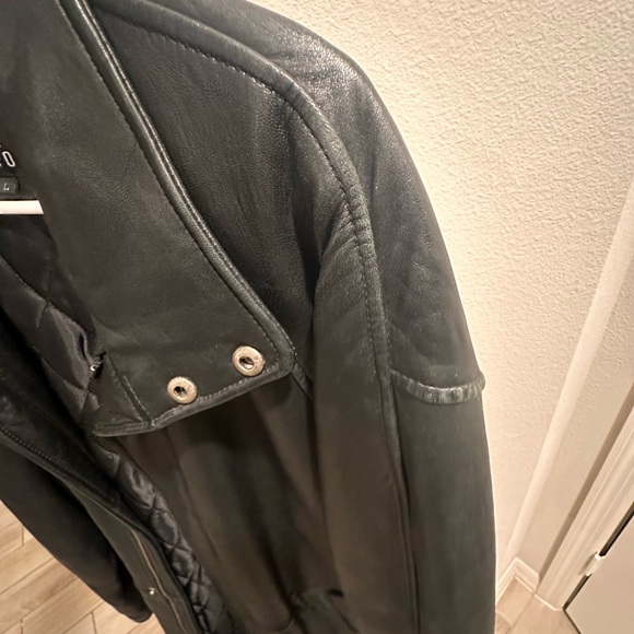Perry Ellis Portfolio Vintage genuine leather jacket Men size L - Picture 4 of 10